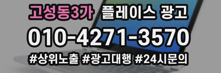 고성동3가 플레이스 광고