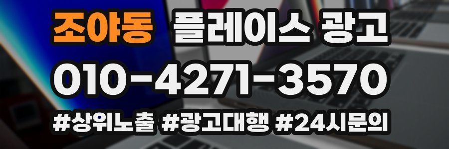 조야동 플레이스 광고