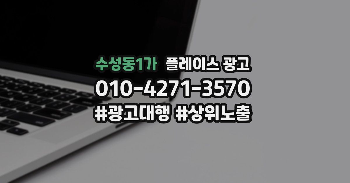 수성동1가 플레이스 광고