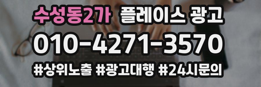 수성동2가 플레이스 광고