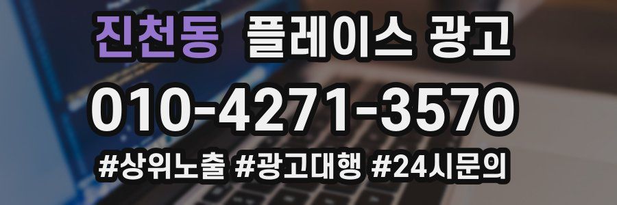 진천동 플레이스 광고