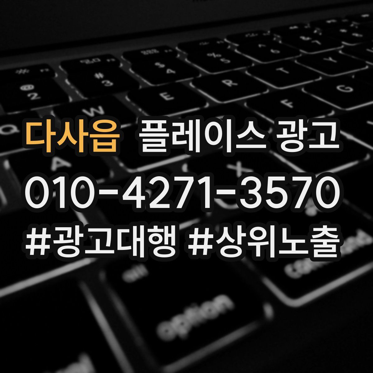 다사읍 플레이스 광고