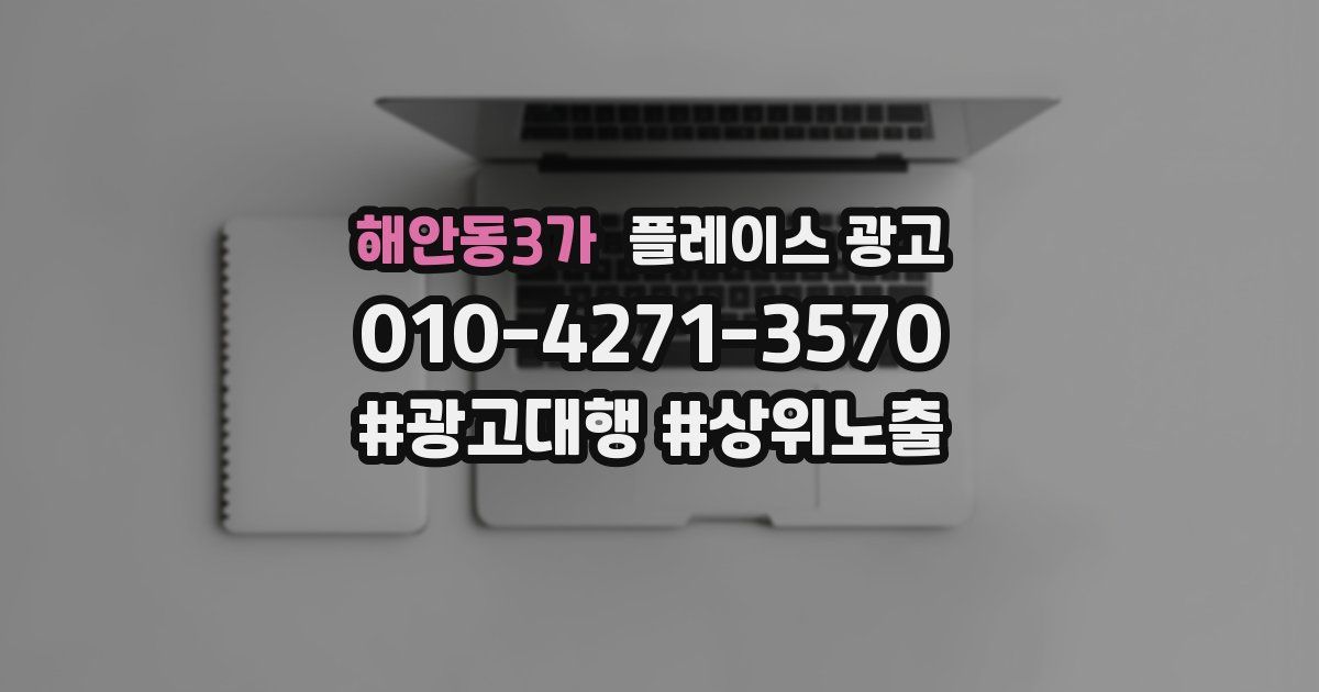 해안동3가 플레이스 광고