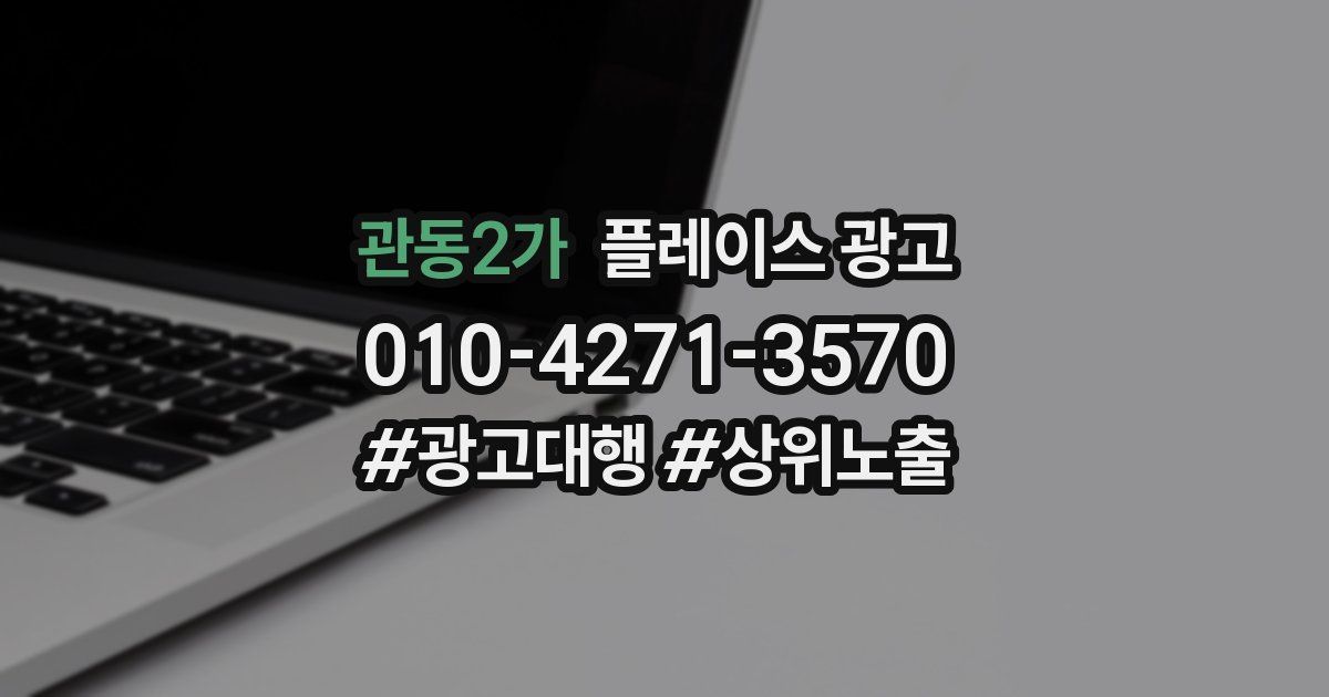 관동2가 플레이스 광고