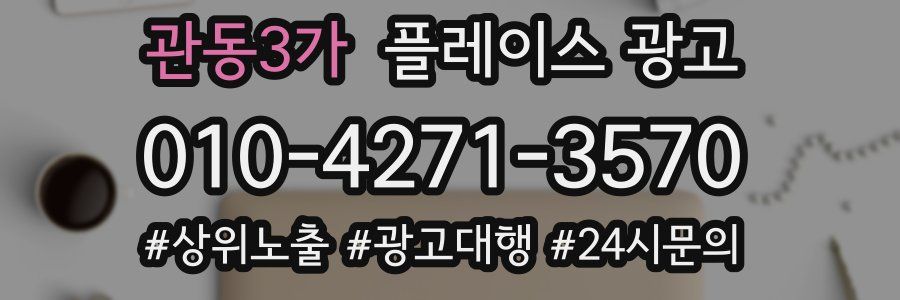 관동3가 플레이스 광고