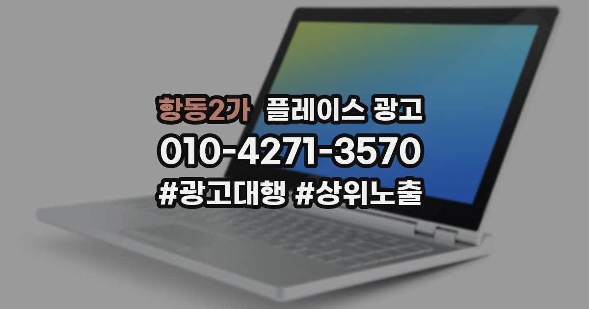 항동2가 플레이스 광고