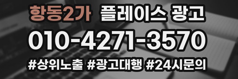 항동2가 플레이스 광고