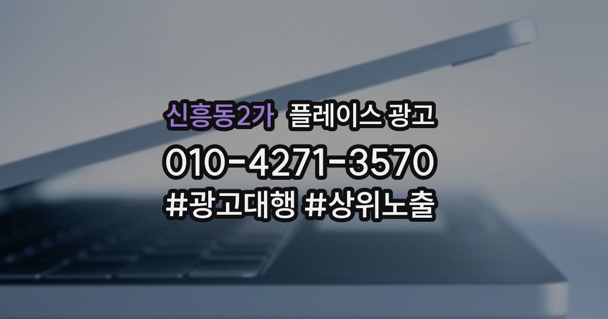 신흥동2가 플레이스 광고