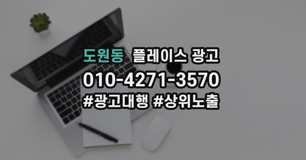 도원동 플레이스 광고
