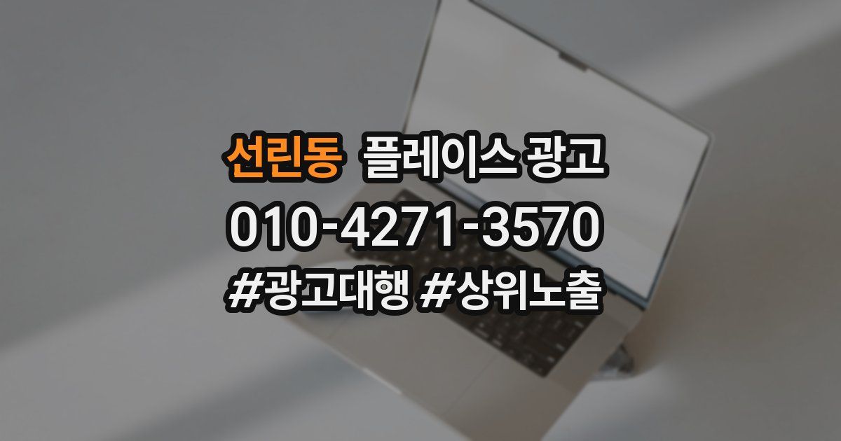 선린동 플레이스 광고