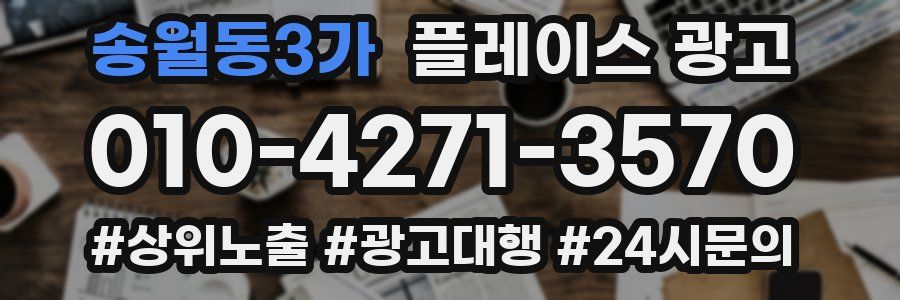 송월동3가 플레이스 광고