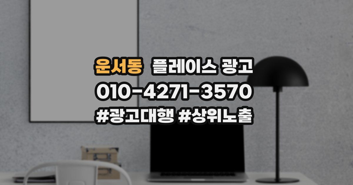 운서동 플레이스 광고