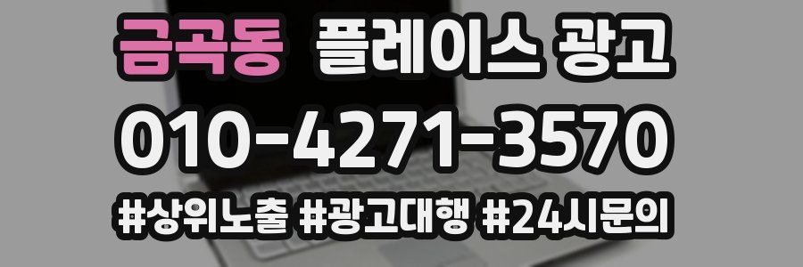 금곡동 플레이스 광고