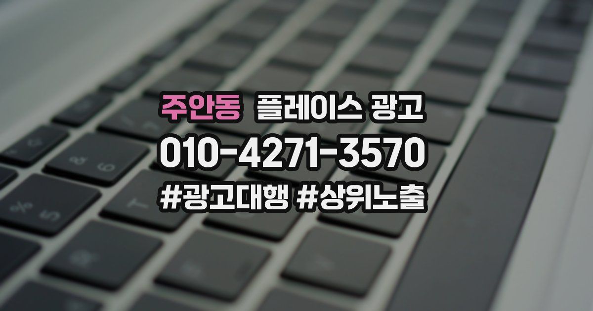 주안동 플레이스 광고