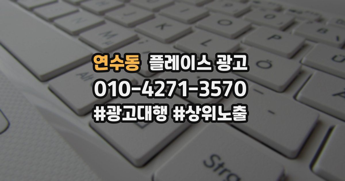 연수동 플레이스 광고