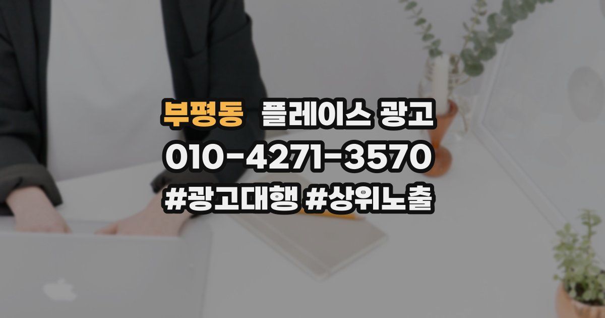 부평동 플레이스 광고