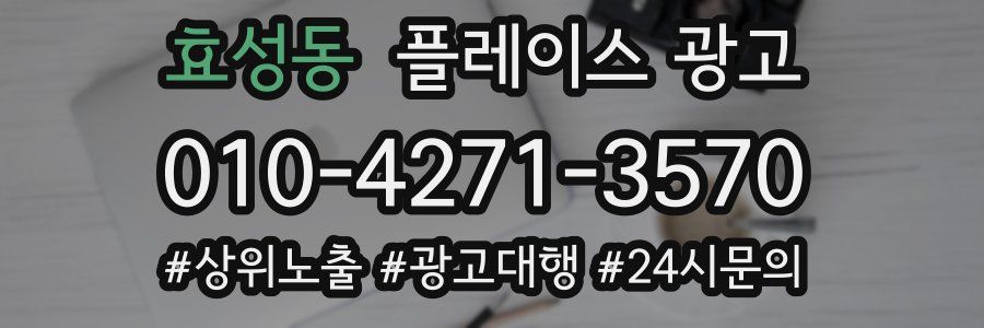 효성동 플레이스 광고