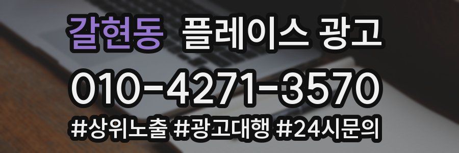 갈현동 플레이스 광고