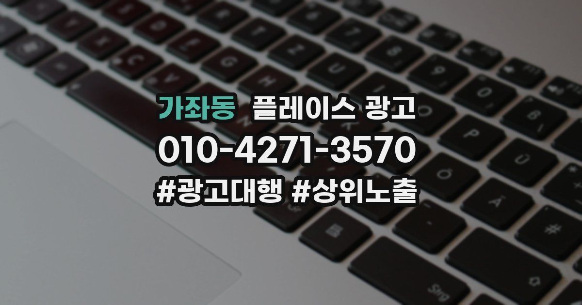 가좌동 플레이스 광고