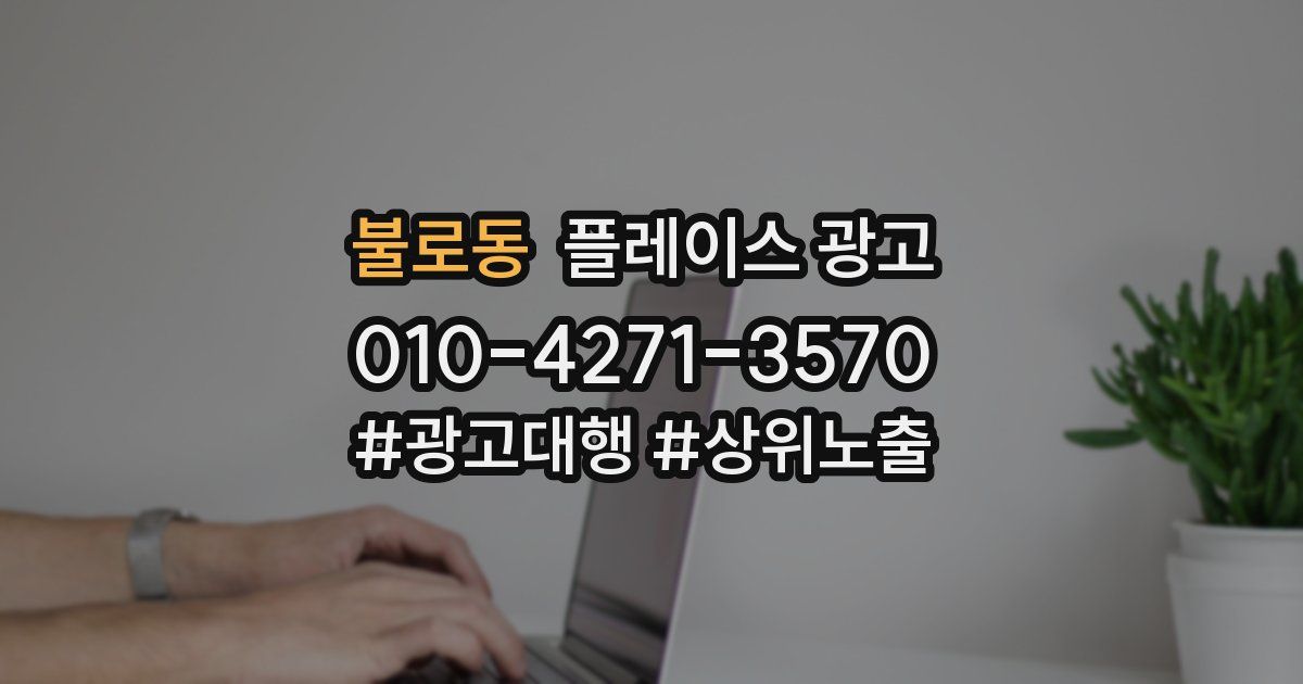 불로동 플레이스 광고