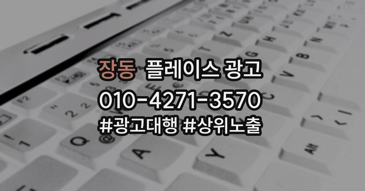 장동 플레이스 광고