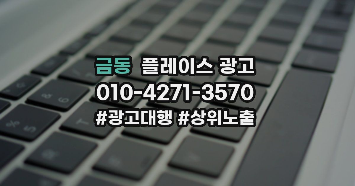 금동 플레이스 광고