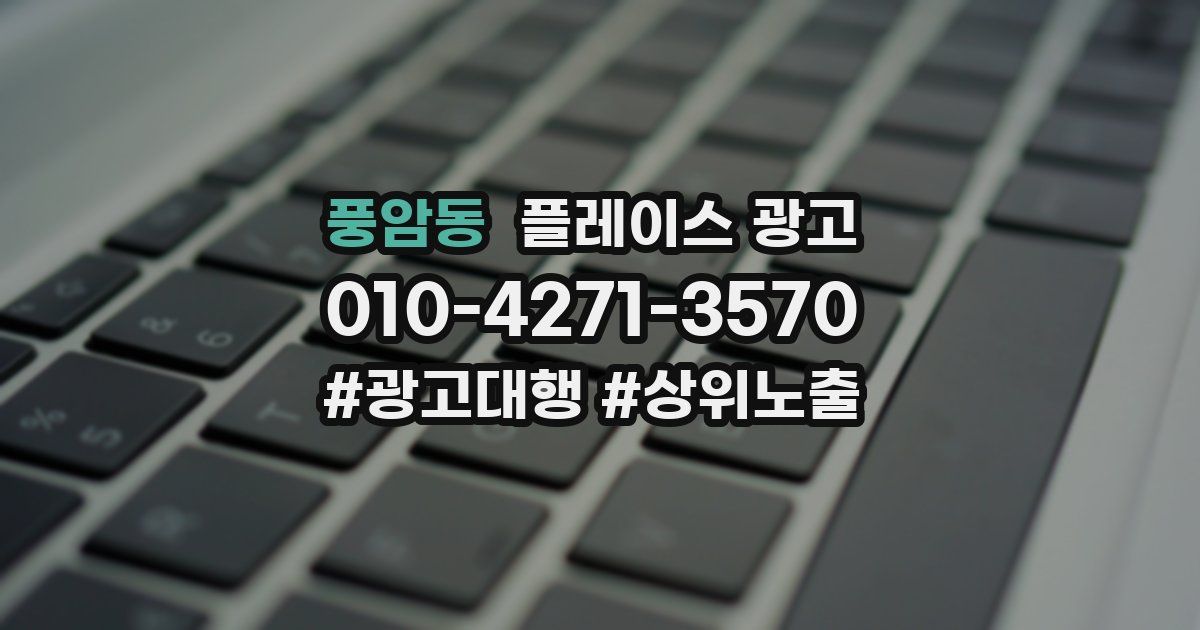 풍암동 플레이스 광고