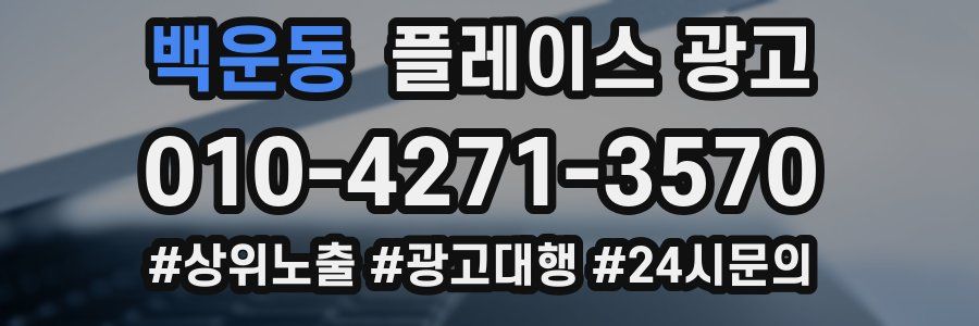 백운동 플레이스 광고