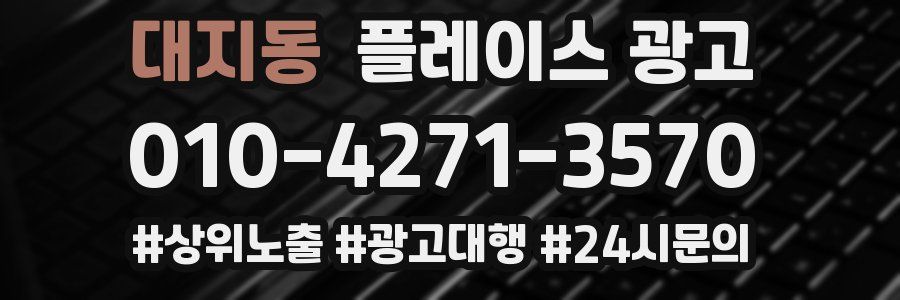 대지동 플레이스 광고
