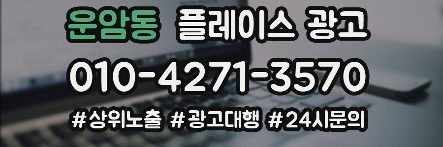 운암동 플레이스 광고