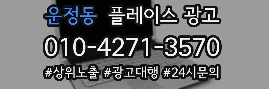 운정동 플레이스 광고