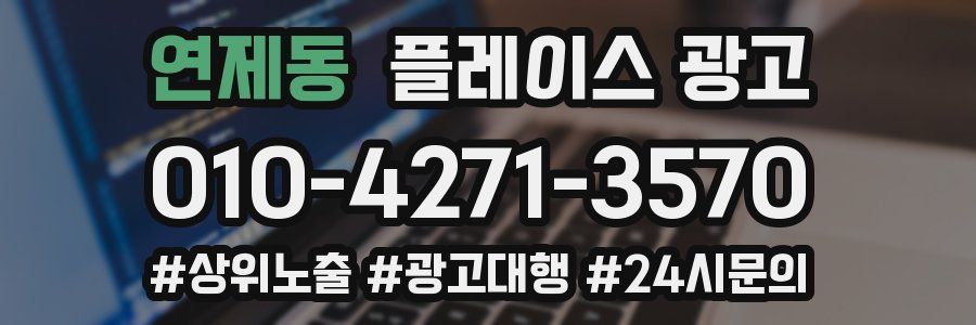 연제동 플레이스 광고