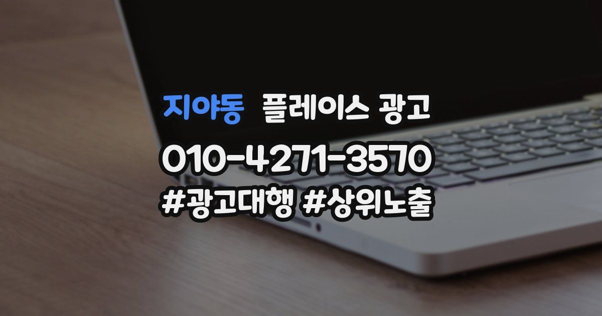 지야동 플레이스 광고