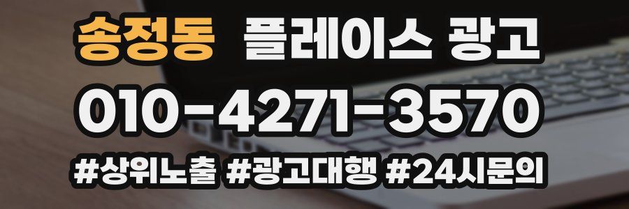 송정동 플레이스 광고