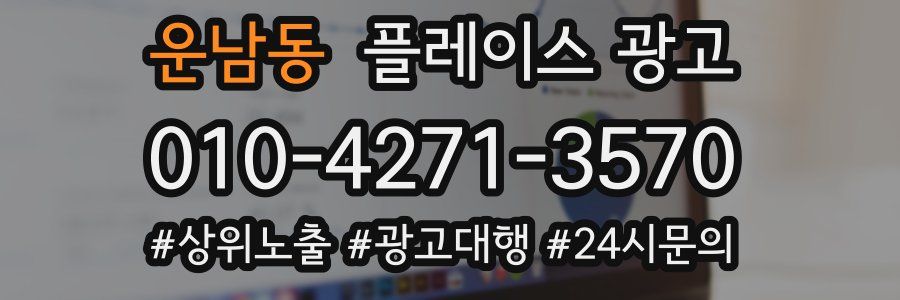 운남동 플레이스 광고