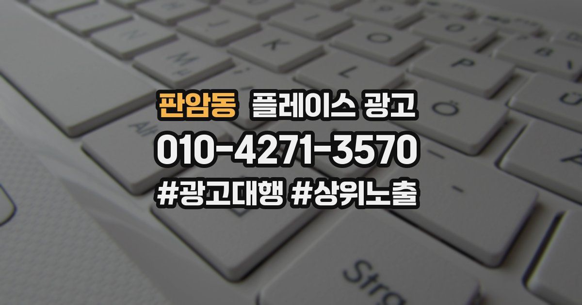 판암동 플레이스 광고