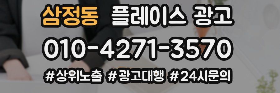 삼정동 플레이스 광고