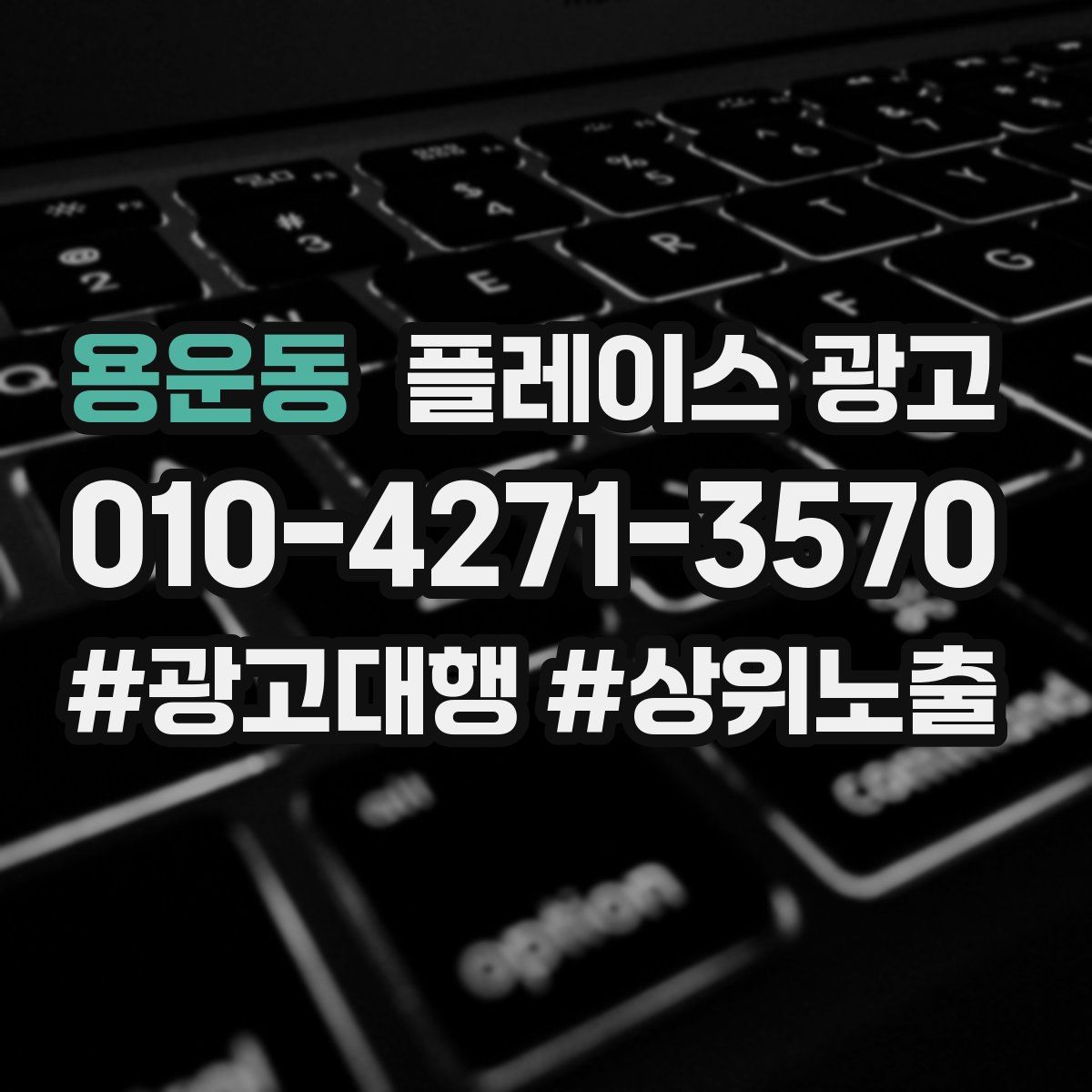 용운동 플레이스 광고