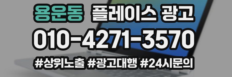 용운동 플레이스 광고