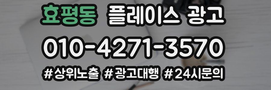 효평동 플레이스 광고
