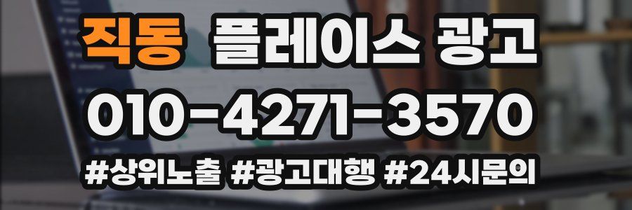 직동 플레이스 광고