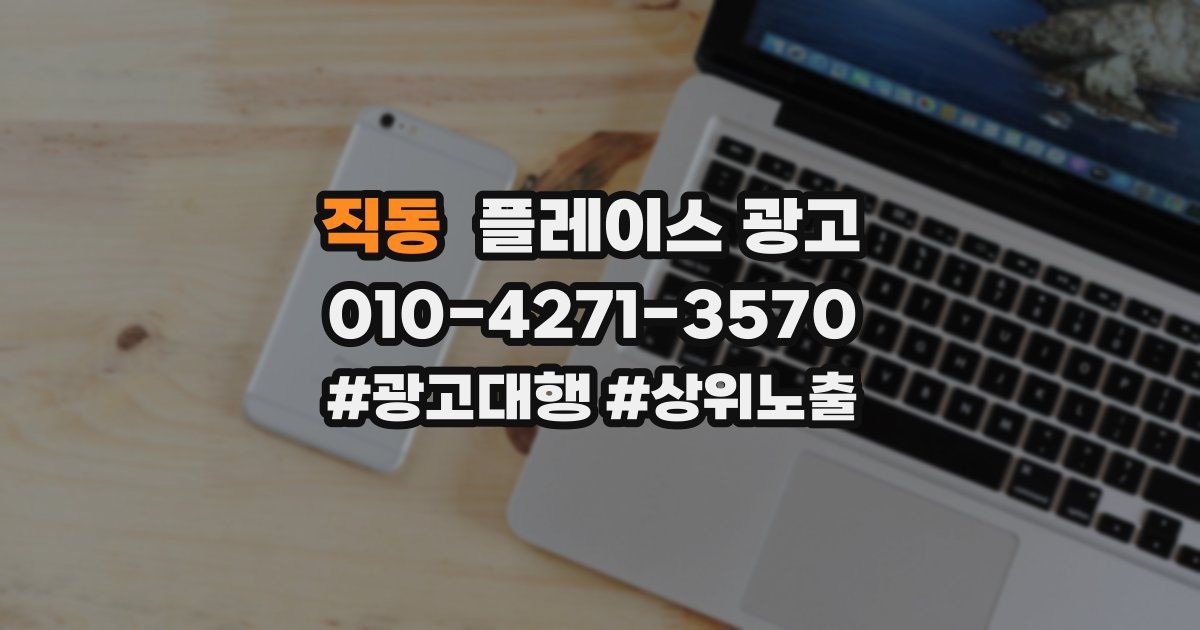 직동 플레이스 광고