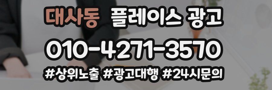 대사동 플레이스 광고