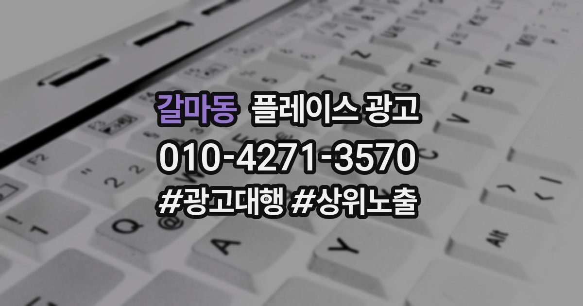 갈마동 플레이스 광고