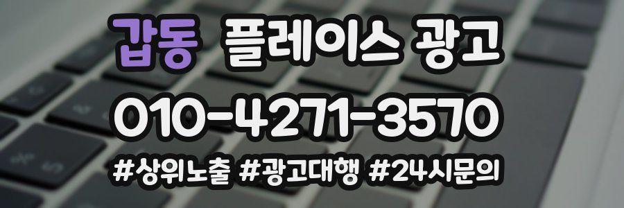 갑동 플레이스 광고