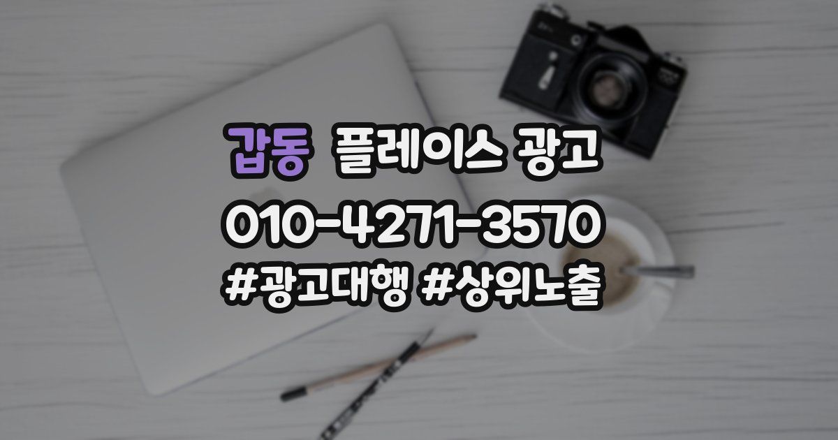 갑동 플레이스 광고