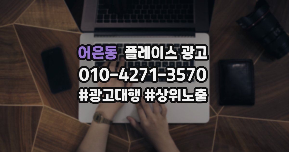 어은동 플레이스 광고