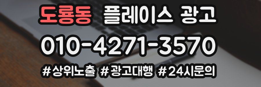 도룡동 플레이스 광고