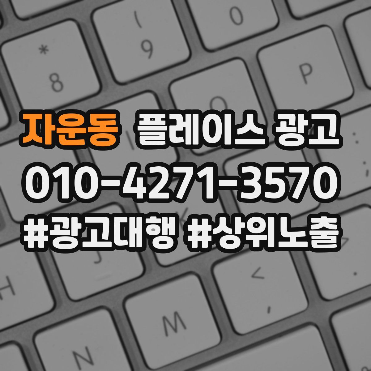 자운동 플레이스 광고