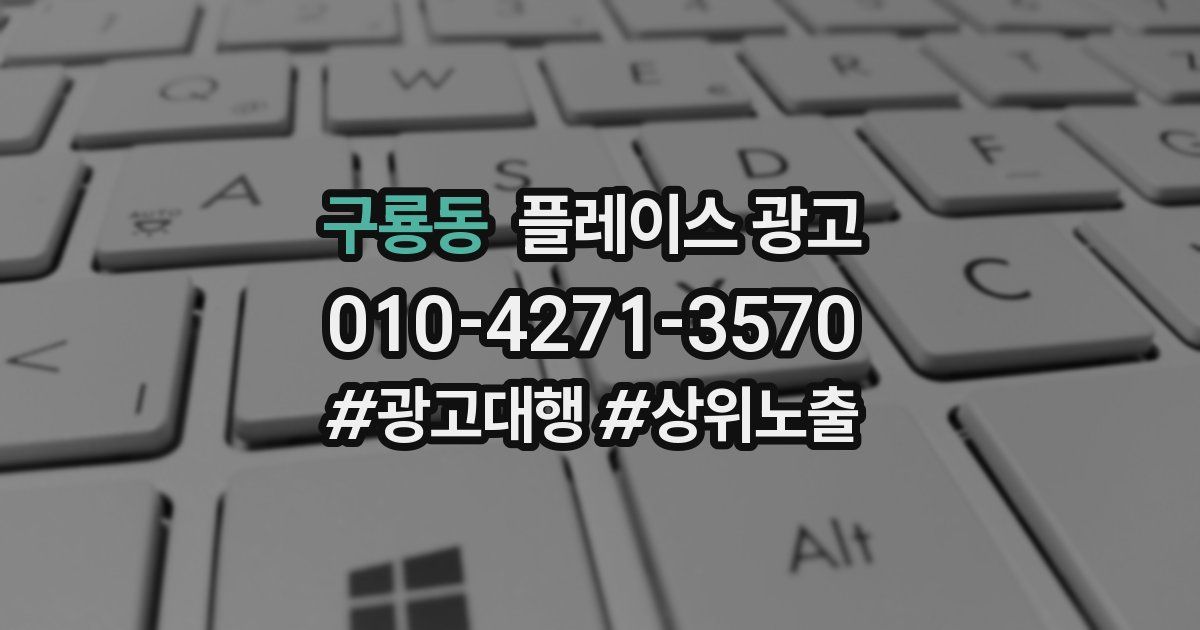구룡동 플레이스 광고